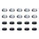 LOCATOR DENTURE CAP w/ BLACK PROCESSING MALE 10 Pack